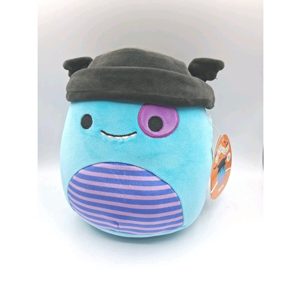 Squishmallows 8" Rorty the Monster Halloween Plush Black Hat Blue 2024 NEW
